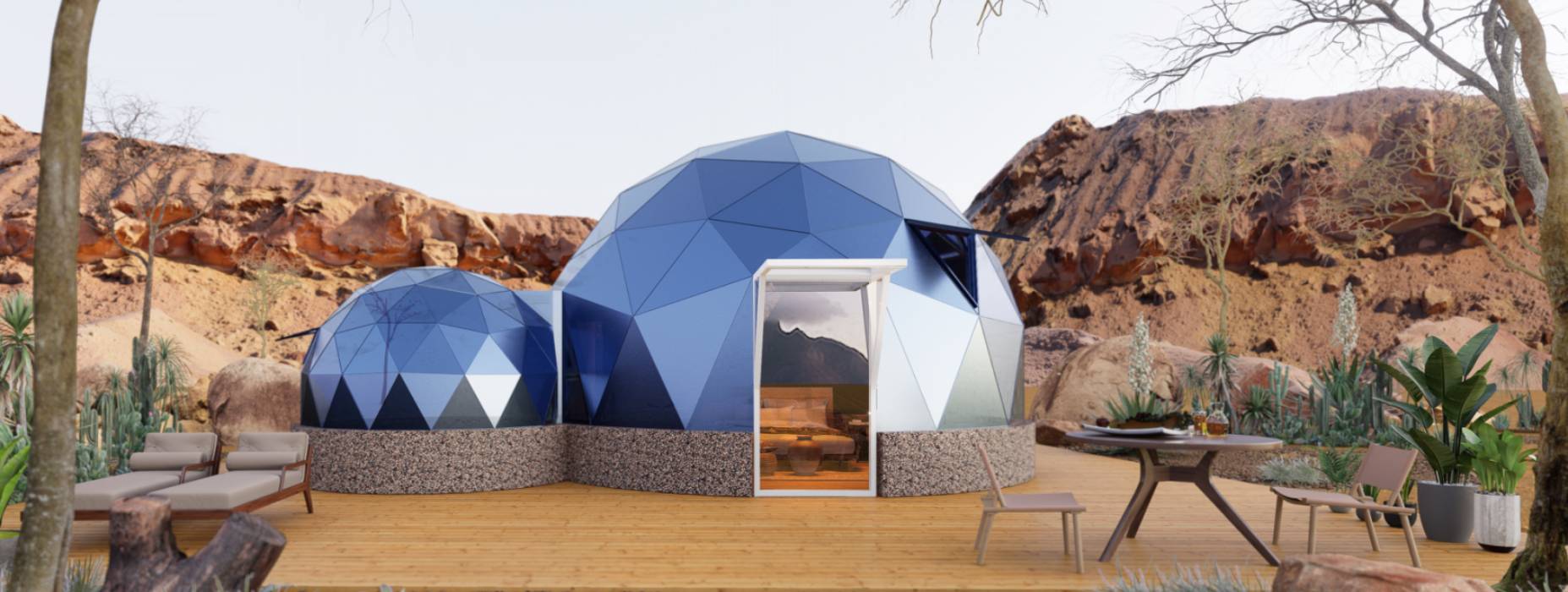 横峰县球形智能光伏玻璃星空房